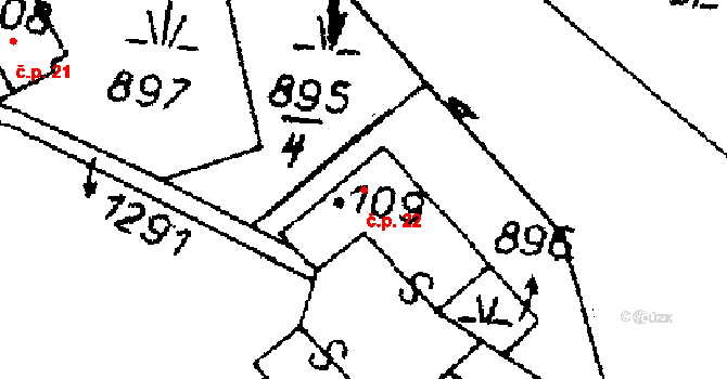 Heřmanice 22, Králíky na parcele st. 109 v KÚ Heřmanice u Králík, Katastrální mapa