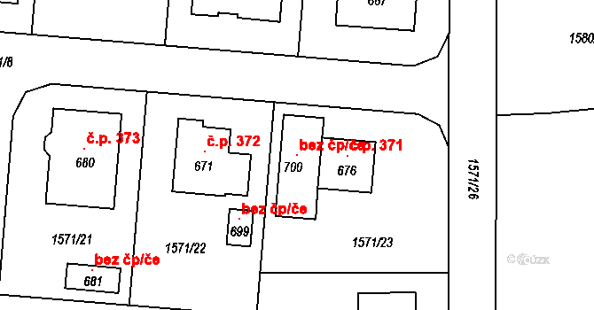 Čechtice 106728920 na parcele st. 700 v KÚ Čechtice, Katastrální mapa
