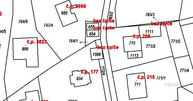 Jablonec nad Nisou 119330920 na parcele st. 1096 v KÚ Jablonecké Paseky, Katastrální mapa