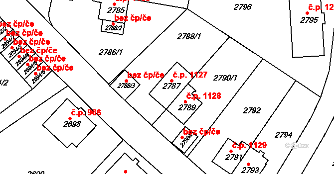 Sokolov 1127 na parcele st. 2787 v KÚ Sokolov, Katastrální mapa