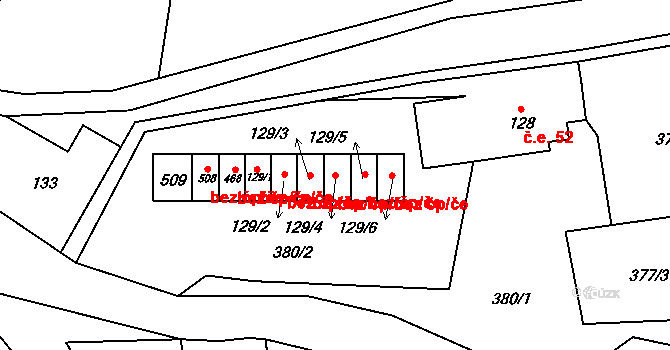 Olešnice v Orlických horách 43033920 na parcele st. 129/4 v KÚ Olešnice v Orlických horách, Katastrální mapa
