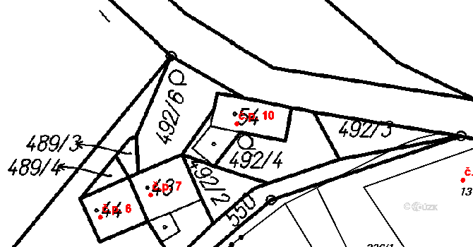 Škarez 2.díl 10, Šumavské Hoštice na parcele st. 54 v KÚ Šumavské Hoštice, Katastrální mapa