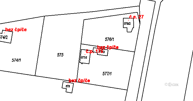 Neveklov 104853921 na parcele st. 577/3 v KÚ Neveklov, Katastrální mapa