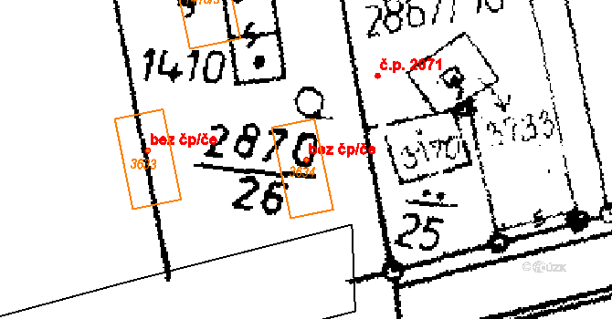 Lysá nad Labem 107590921 na parcele st. 3634 v KÚ Lysá nad Labem, Katastrální mapa