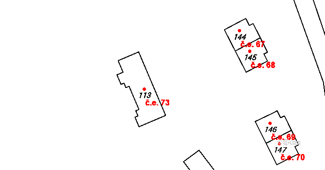 Karlov pod Pradědem 73, Malá Morávka na parcele st. 113 v KÚ Karlov pod Pradědem, Katastrální mapa