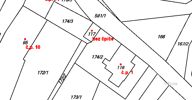 Javor 1, Teplice nad Metují na parcele st. 116 v KÚ Javor u Teplic nad Metují, Katastrální mapa