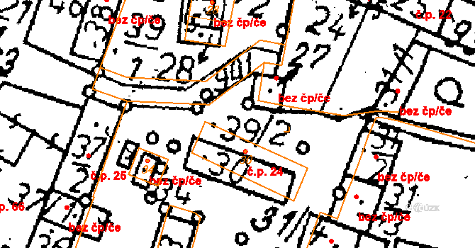 Petrovice I 38260921 na parcele st. 39/2 v KÚ Petrovice I, Katastrální mapa