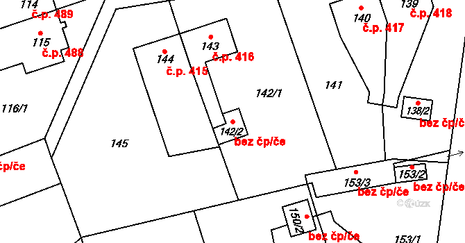 Vejprnice 39643921 na parcele st. 142/2 v KÚ Vejprnice, Katastrální mapa