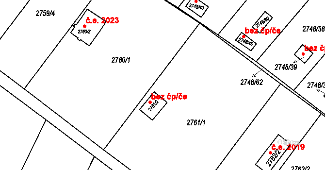 Teplice 41699921 na parcele st. 2761/2 v KÚ Teplice, Katastrální mapa