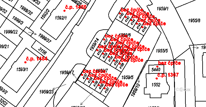 Šumperk 42020921 na parcele st. 4153 v KÚ Šumperk, Katastrální mapa