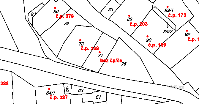 Borkovany 43571921 na parcele st. 77 v KÚ Borkovany, Katastrální mapa