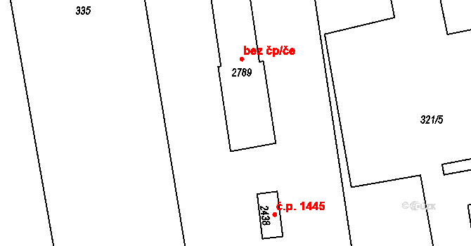 Lipník nad Bečvou 43597921 na parcele st. 2789 v KÚ Lipník nad Bečvou, Katastrální mapa