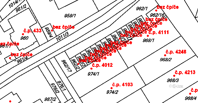 Jablonec nad Nisou 44207921 na parcele st. 962/5 v KÚ Mšeno nad Nisou, Katastrální mapa