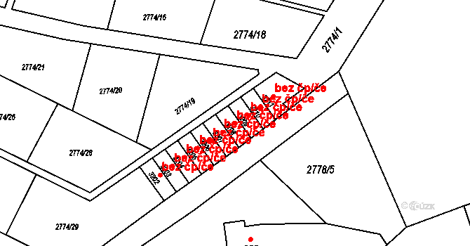 Rožnov pod Radhoštěm 45683921 na parcele st. 3208 v KÚ Rožnov pod Radhoštěm, Katastrální mapa