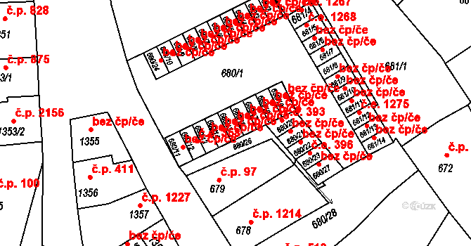 Litoměřice 47627921 na parcele st. 680/15 v KÚ Litoměřice, Katastrální mapa