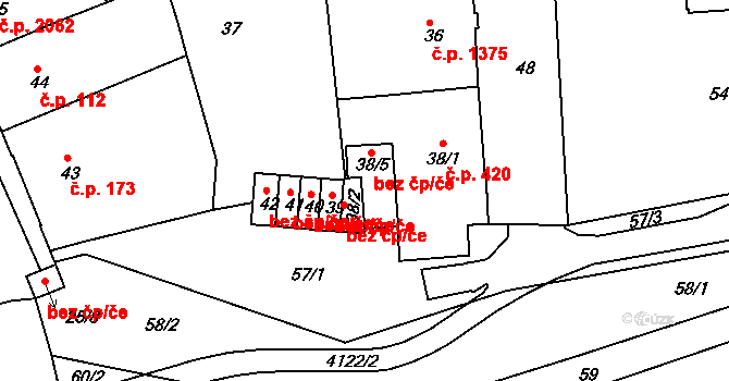 Sokolov 49731921 na parcele st. 38/5 v KÚ Sokolov, Katastrální mapa