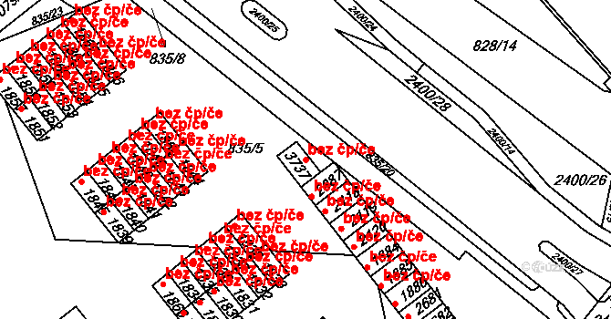 Ústí nad Orlicí 50195921 na parcele st. 3737 v KÚ Ústí nad Orlicí, Katastrální mapa