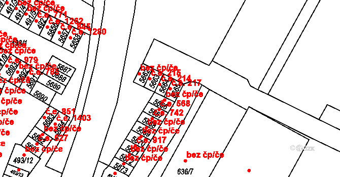 Chomutov 50218921 na parcele st. 5665 v KÚ Chomutov I, Katastrální mapa