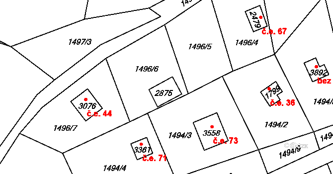 Sušice III 68, Sušice na parcele st. 2478 v KÚ Sušice nad Otavou, Katastrální mapa