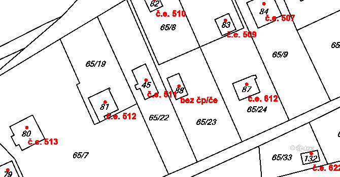 Dobkov 613, Chotěboř na parcele st. 88 v KÚ Dobkov, Katastrální mapa