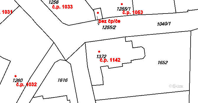 Brandýs nad Labem 1142, Brandýs nad Labem-Stará Boleslav na parcele st. 1372/1 v KÚ Brandýs nad Labem, Katastrální mapa