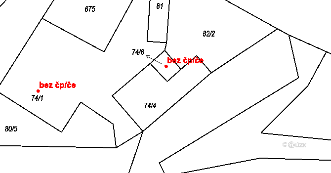 Bohušovice nad Ohří 16502922 na parcele st. 74/4 v KÚ Bohušovice nad Ohří, Katastrální mapa