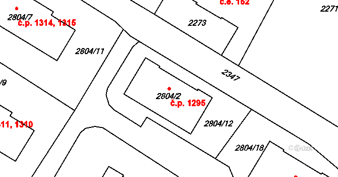 Smržovka 1295 na parcele st. 2804/2 v KÚ Smržovka, Katastrální mapa