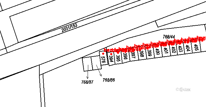 Merklín 39987922 na parcele st. 576 v KÚ Merklín u Přeštic, Katastrální mapa