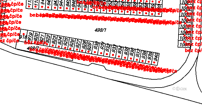 Světlá nad Sázavou 43012922 na parcele st. 931 v KÚ Světlá nad Sázavou, Katastrální mapa