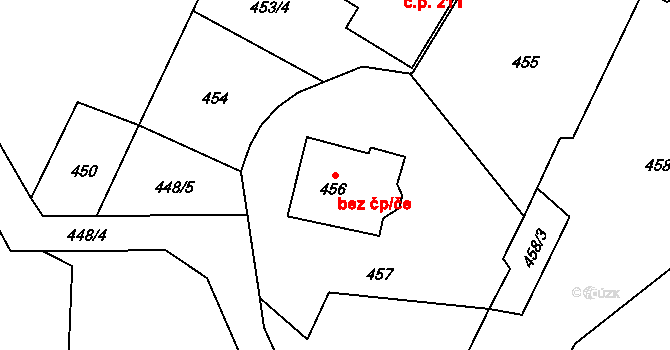 Hodslavice 44829922 na parcele st. 456 v KÚ Hodslavice, Katastrální mapa