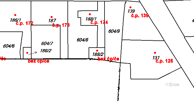 Chotěšov 46235922 na parcele st. 188/2 v KÚ Mantov, Katastrální mapa