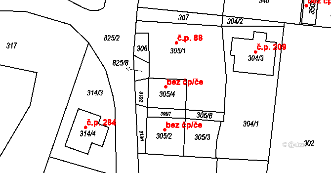 Neplachovice 115695923 na parcele st. 305/4 v KÚ Neplachovice, Katastrální mapa