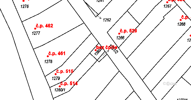 Valtice 148061923 na parcele st. 1280/2 v KÚ Valtice, Katastrální mapa
