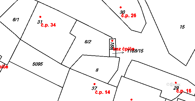 Střítež 13, Katastrální mapa