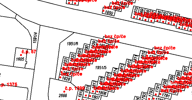 Milevsko 39949923 na parcele st. 1822 v KÚ Milevsko, Katastrální mapa