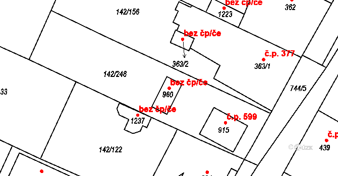 Chotěšov 39978923 na parcele st. 960 v KÚ Chotěšov, Katastrální mapa