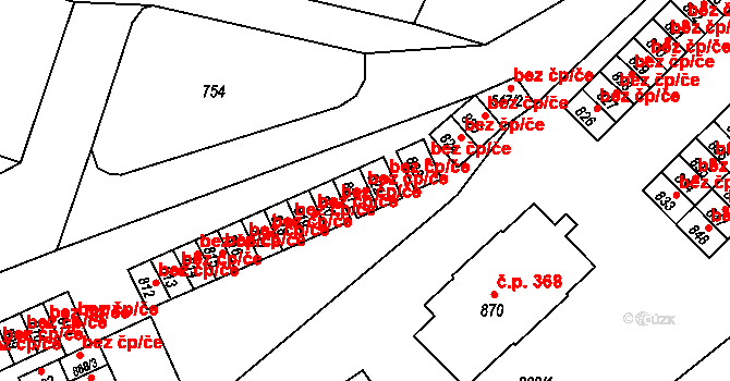 Ostrava 43935923 na parcele st. 821 v KÚ Slezská Ostrava, Katastrální mapa