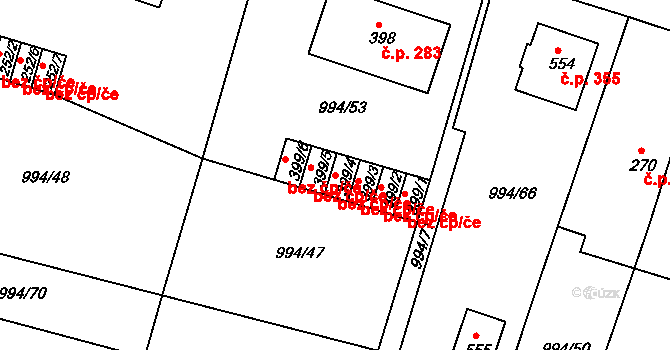 Čimelice 46174923 na parcele st. 399/4 v KÚ Čimelice, Katastrální mapa