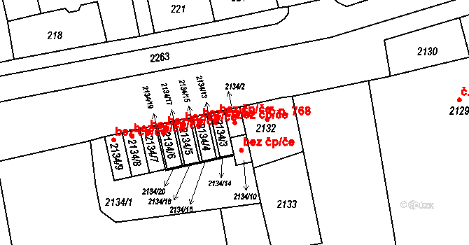 Krnov 48761923 na parcele st. 2134/2 v KÚ Opavské Předměstí, Katastrální mapa
