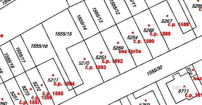 Beroun-Město 1592, Beroun na parcele st. 5253 v KÚ Beroun, Katastrální mapa
