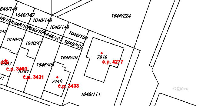Havlíčkův Brod 4277 na parcele st. 7918 v KÚ Havlíčkův Brod, Katastrální mapa