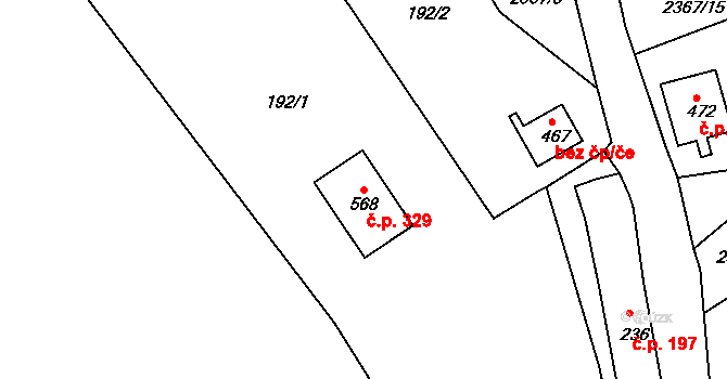 Libá 329 na parcele st. 568 v KÚ Libá, Katastrální mapa