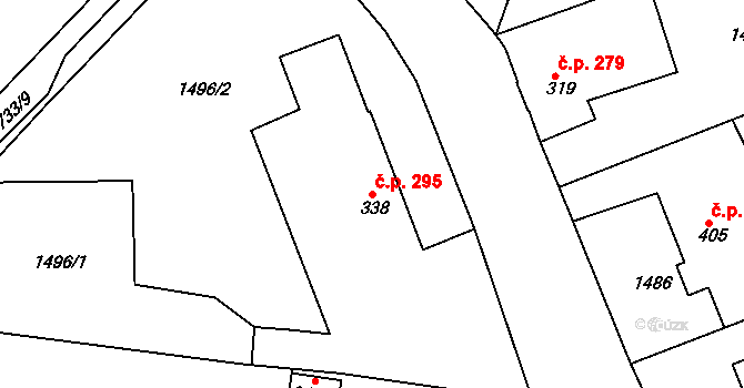 Skalná 295 na parcele st. 338 v KÚ Skalná, Katastrální mapa
