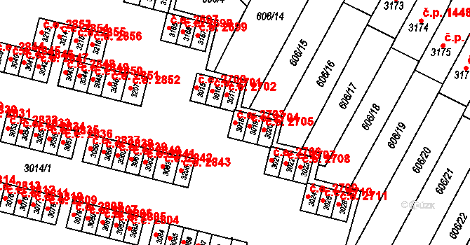Podlesí 2703, Havířov na parcele st. 3018 v KÚ Bludovice, Katastrální mapa