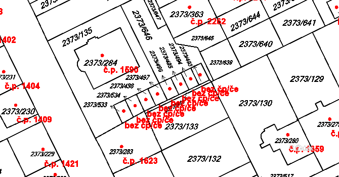 Opava 43816924 na parcele st. 2373/496 v KÚ Opava-Předměstí, Katastrální mapa