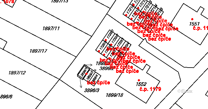 Humpolec 50070924 na parcele st. 1720/6 v KÚ Humpolec, Katastrální mapa