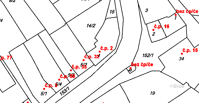 Přerov X-Popovice 2, Přerov na parcele st. 4 v KÚ Popovice u Přerova, Katastrální mapa