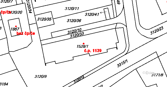 Lomnice nad Popelkou 1139 na parcele st. 1528/1 v KÚ Lomnice nad Popelkou, Katastrální mapa