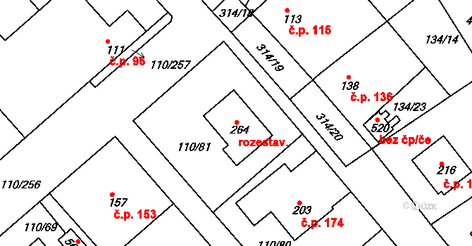 Mratín 391, Katastrální mapa