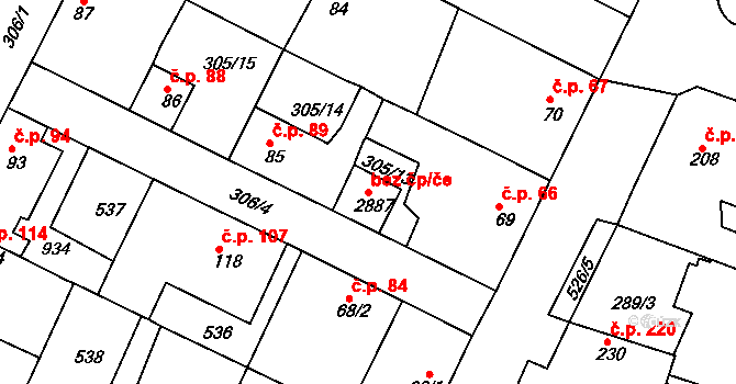Neratovice 39364925 na parcele st. 2887 v KÚ Neratovice, Katastrální mapa